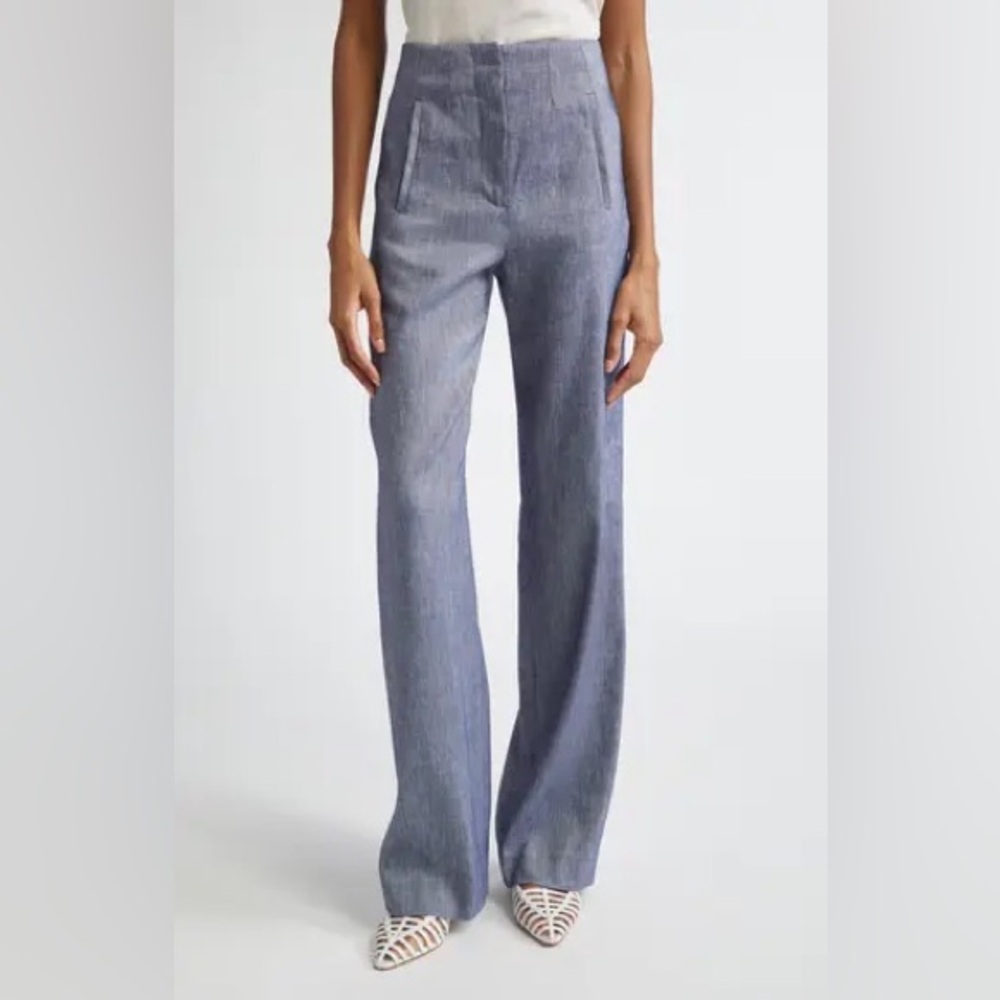 Veronica Beard NWOT Jude Linen Blend Pants Sz 12